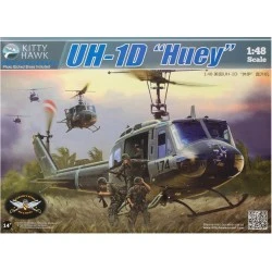 Maqueta UH-1D Huey a escala 1/48 de Kitty Hawk, helicóptero militar detallado