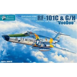 Maqueta RF-101C & G/H Voodoo escala 1/48 de Kitty Hawk, con piezas fotograbadas y calcomanías