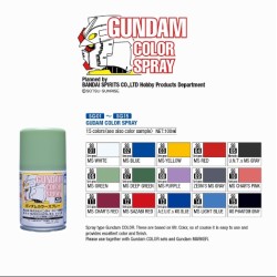 Mr. Hobby Gundam Color Spray in official tones for Gunpla modeling