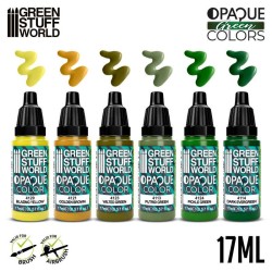 Green World Stuff Opaque Paint Set - Green Colours