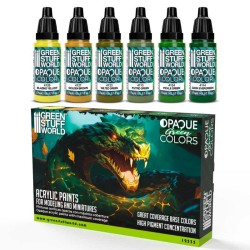 Green World Stuff Opaque Paint Set - Green Colours