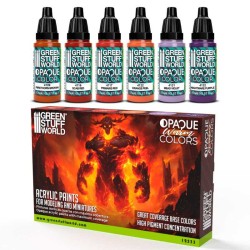 Green World Stuff Opaque Paint Set - Warm Colours