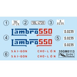 Gecko Models 1/35 60'-70's Saigon Lambro 550 Shuttle Motor-Tricycle Depot and a take break driver (2 kits In 1box)