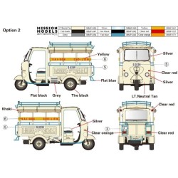 Gecko Models 1/35 60'-70's Saigon Lambro 550 Shuttle Motor-Tricycle Depot and a take break driver (2 kits In 1box)