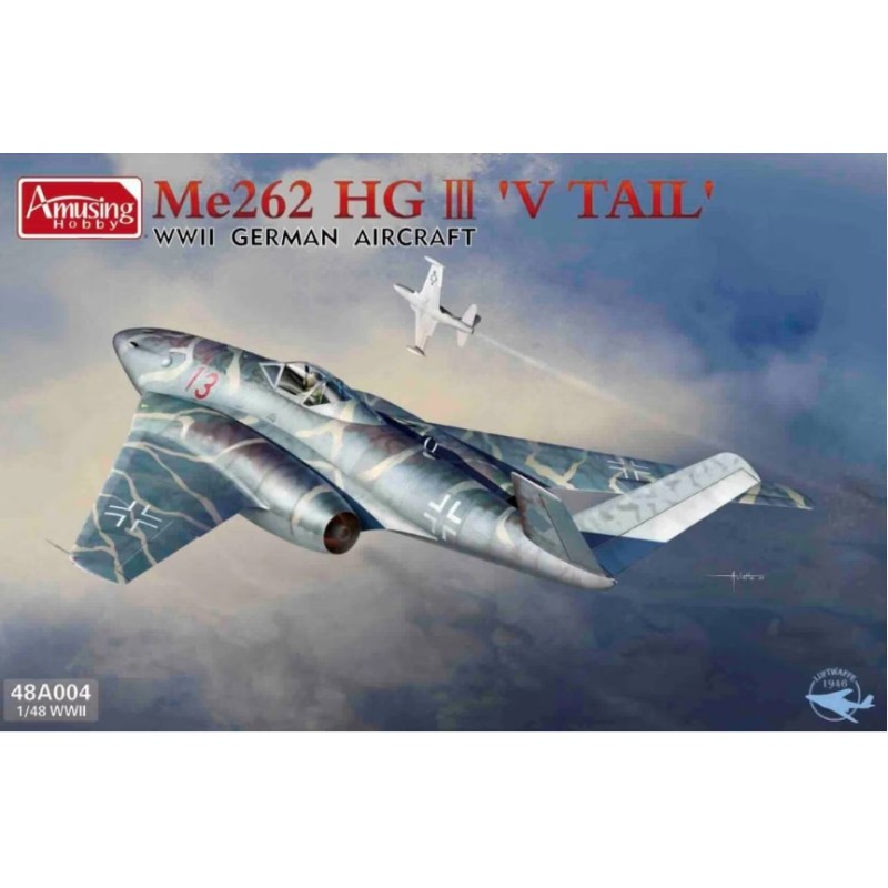 Maqueta Me 262 HG III 'V Tail' 1/48 de Amusing Hobby en caja, sin montar