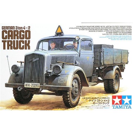 Maqueta en escala 1/35 del Opel Blitz 3-ton 4x2 Cargo Truck de Tamiya