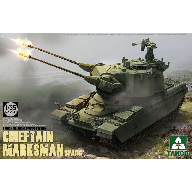 British Air-defense Weapon System Chieft Chieftain Marksman SPAAG