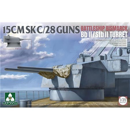 15CMSK C/28 GUNS BATTLESHIP BISMARCK Bb II / Stb II Turret