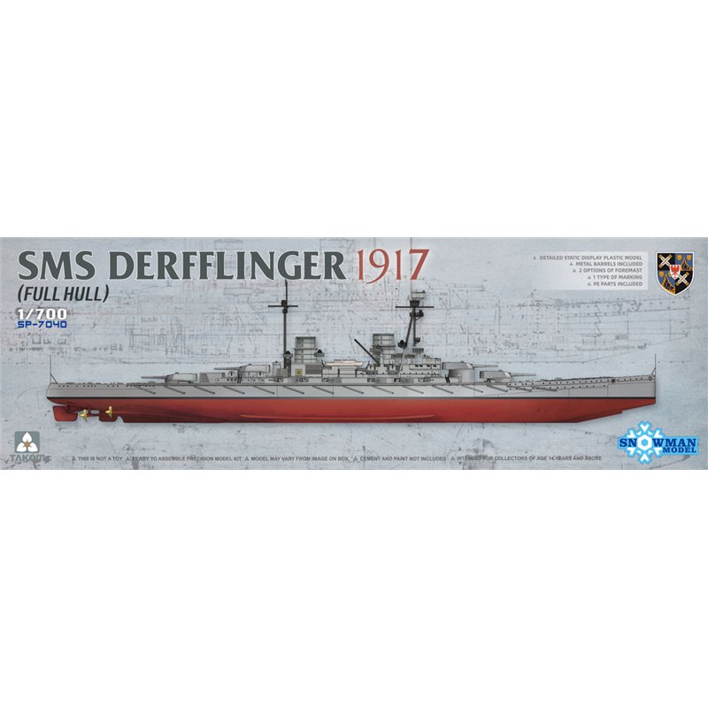 SMS Derfflinger 1917(Full Hull) w/metal barrels 8pcs