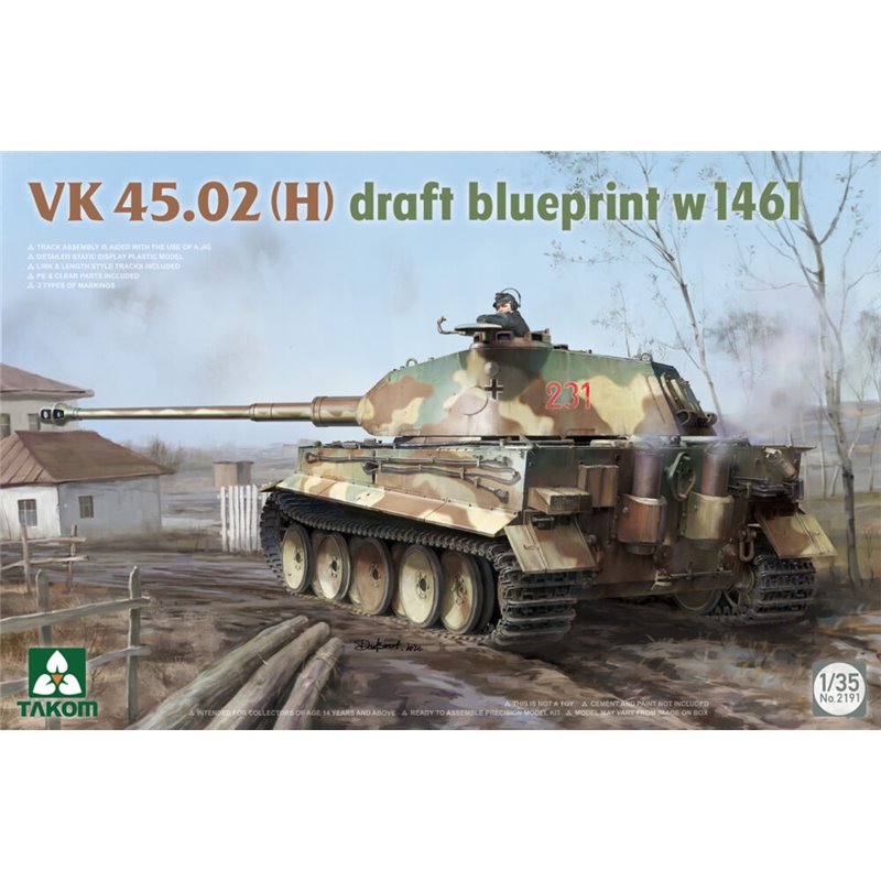 VK 45.02 (H) Draft Blueprint w 1461