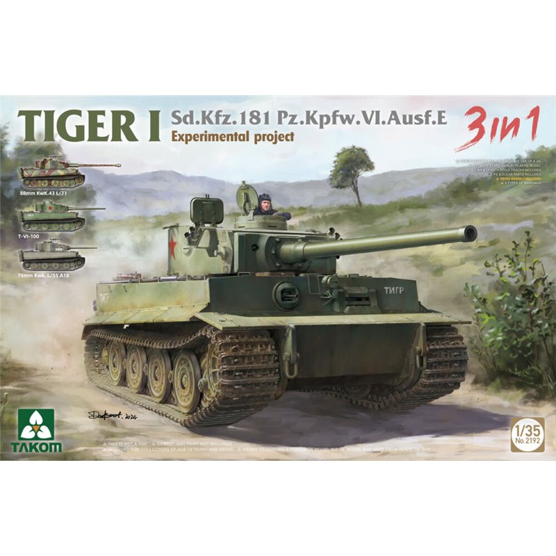 Tiger I Experimental Project Sd.Kfz. 181 Pz. Kpfw. VI. Ausf. E 3 in 1