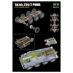 Rye Fiel Model 1/35 Sd.Kfz.234/2 PUMA with Engine Parts