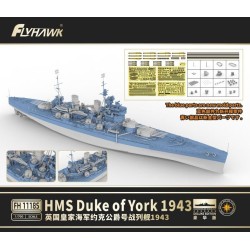 Flyhawk 1/700 HMS Duke of York 1943 - Deluxe Edition