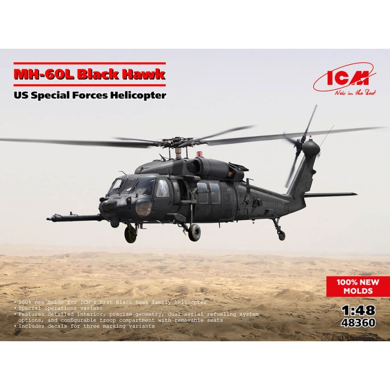 Maqueta 1/48 MH-60L Black Hawk ICM