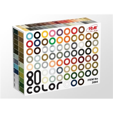 Acrylic paint set 80 pcs (77 color + 3 varnishes) 80 x 12 ml