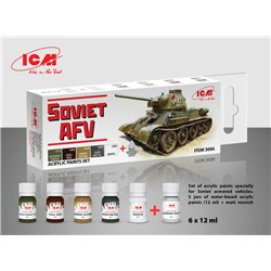 Acrylic paint set for Soviet AFV 6 x12 ml