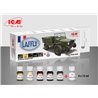 Acrylic paint set for Laffly V15T and French vehicles 6x 12 ml