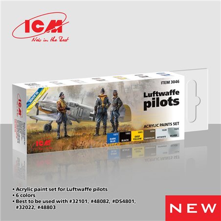 Acrylic paint set for Luftwaffe pilots 6 x 12 ml