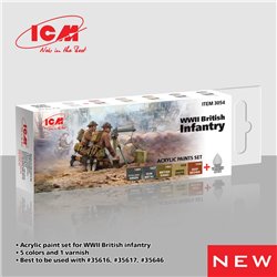 Acrylic Paint Set for WWII British infantry  6 x12 ml