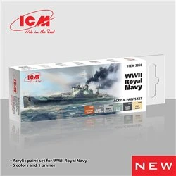 Acrylic Paint Set for WWII Royal Navy  6 x12 ml