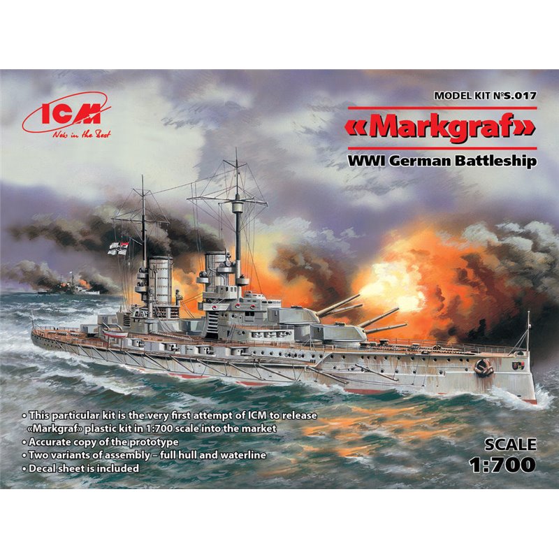 Markgraf (full hull & waterline) WWI German Battleship