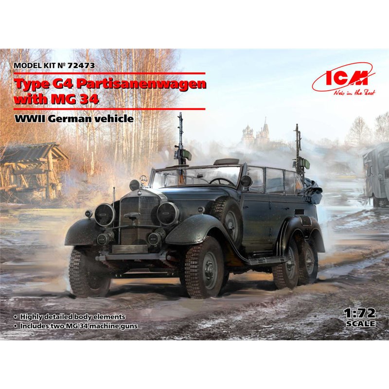 Type G4 Partisanenwagen with MG 34, WWII German vehicle