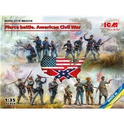 Fierce battle. American Civil War(Union Infan,UnionInfaSet 2,ConfederInfSet 2