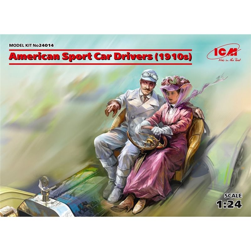 American Sport Car Drivers(1910s)(1 male 1 female figures)