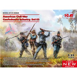 American Civil War Confederate Infantry.Set 2 (100% new molds)