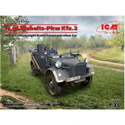 le.gl.Einheitz-Pkw KFZ.2,WWII GermanLigh Radio Communication Car