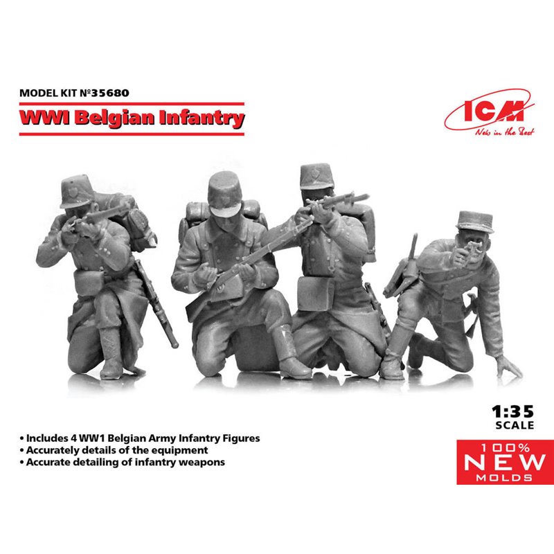 WWI Belgian Infantry (100% new molds)