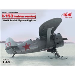 I-153 winter version WWII Soviet Biplane Fighter