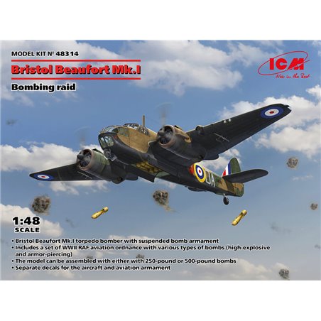 Bristol Beaufort Mk.I. Bombing raid