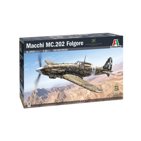 Maqueta Italeri 1/32 Macchi M.C. 202 Folgore, avión de combate de la Segunda Guerra Mundial