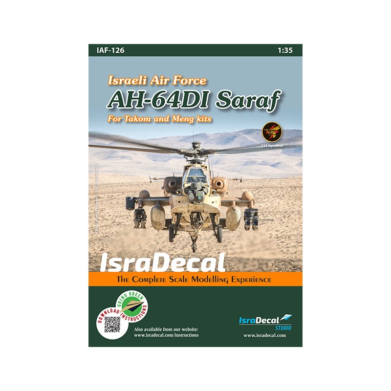 Isradecal Calcas 1/35 IAF Bell/Boeing AH-64DI 'Saraf'