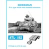 Tracks for SHERMAN T-51 type track with duckbill extension.