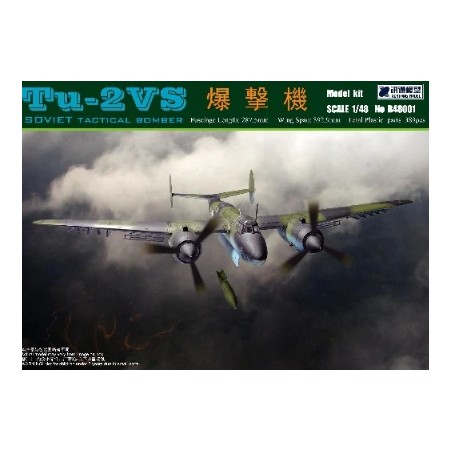 Maqueta 1/48 Tu-2VS Soviet Tactical Bomber de Xuntong Model con calcas históricas y detalles realistas.