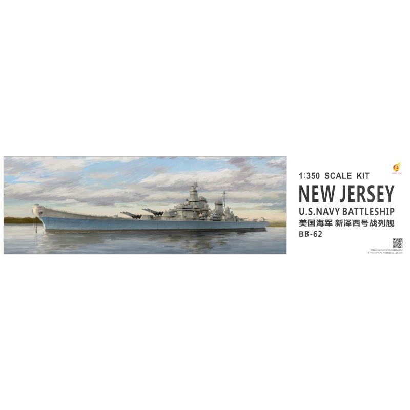 Maqueta 1/350 del acorazado USS New Jersey BB-62 de Very Fire, escala detallada