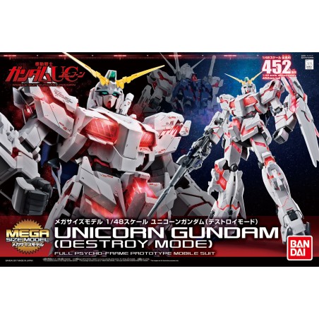 1/48 Mega Size Model Unicorn Gundam Destroy Mode posable kit by Bandai