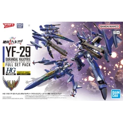 Maqueta transformable 1/100 HG YF-29 Durandal Valkyrie Maximilian Genus Full Set Pack Bandai en Robotines