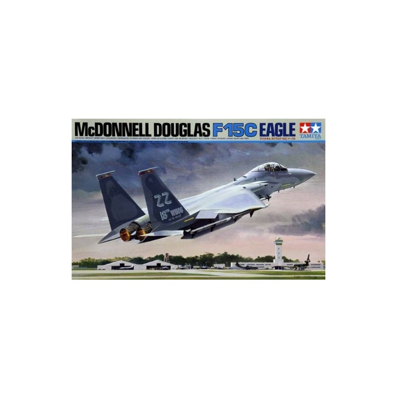 Imagen de la maqueta 1/32 McDonnell Douglas F-15C Eagle de Tamiya en escala detallada.