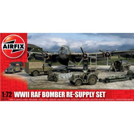 Airfix 1/72 WWII RAF Bomber Re-Supply Set Bedford MWC/D, Standard Tilly, BSA M20 Motorcycle, DB Tractor ...