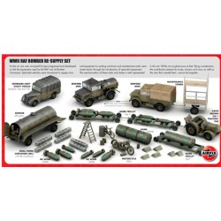 Airfix 1/72 WWII RAF Bomber Re-Supply Set Bedford MWC/D, Standard Tilly, BSA M20 Motorcycle, DB Tractor ...