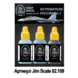 Set de pinturas Jim Scale Russian Fighters ver.1 Su-30 para modelismo