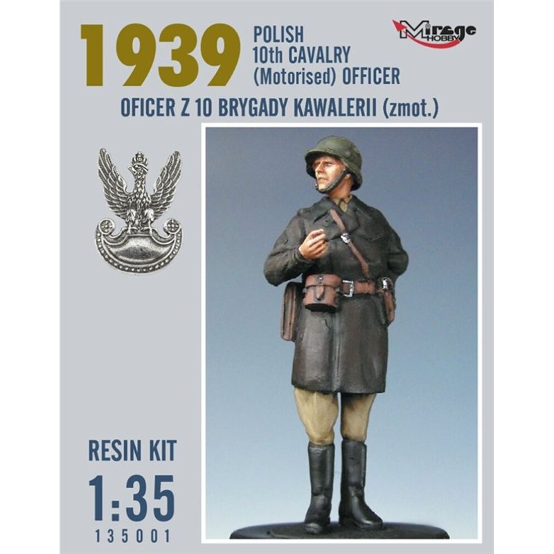 Polish Officer 1939 Motorised Artillery White Metal