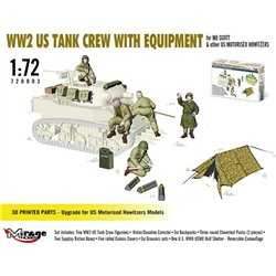 WW2 US TANK CREW WITH EQUIPMENT for M8 SCOTT & other US MOTORISED HOWITZERS