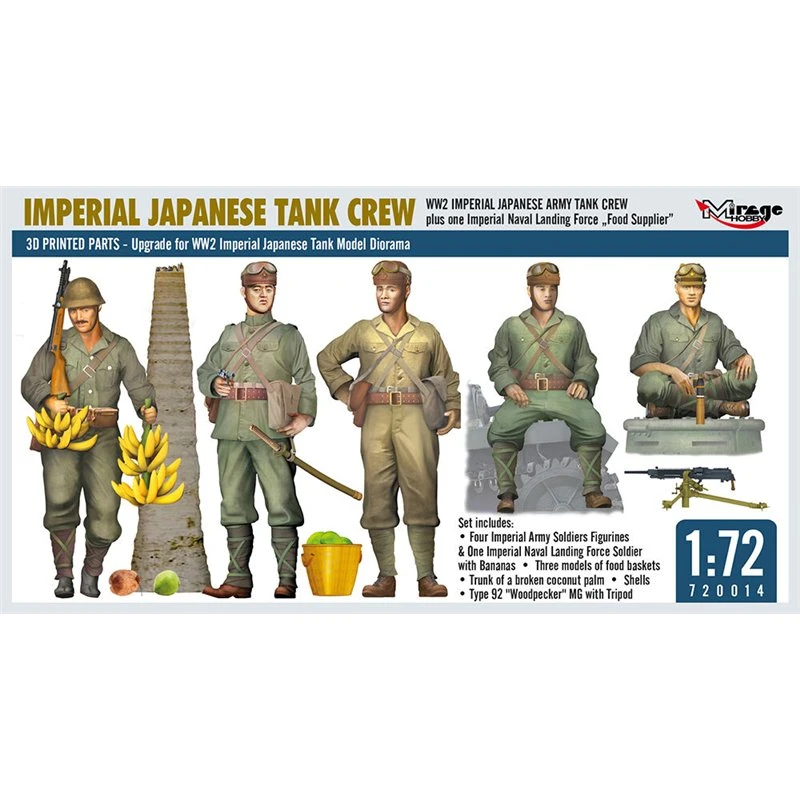 WW2 IMPERIAL JAPANESE TANK CREW + one Imperial Naval Landing Force Food Supplier