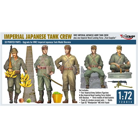 WW2 IMPERIAL JAPANESE TANK CREW + one Imperial Naval Landing Force Food Supplier