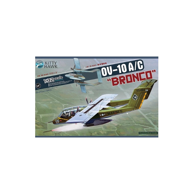 Maqueta 1/32 OV-10A/C Bronco Kitty Hawk – Avión militar de reconocimiento y ataque