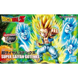 Maqueta Super Saiyan Gotenks - Dragon Ball Z, modelo articulado Figure-rise Standard de Bandai con efectos de ataque.